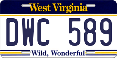 WV license plate DWC589