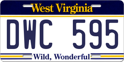 WV license plate DWC595