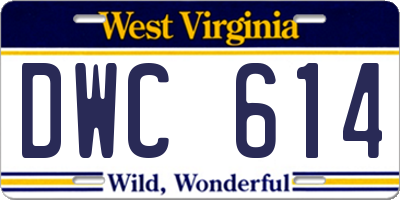 WV license plate DWC614