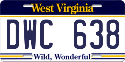 WV license plate DWC638