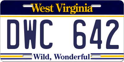 WV license plate DWC642