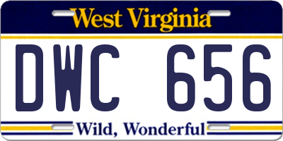 WV license plate DWC656