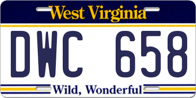 WV license plate DWC658