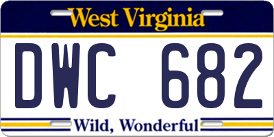 WV license plate DWC682