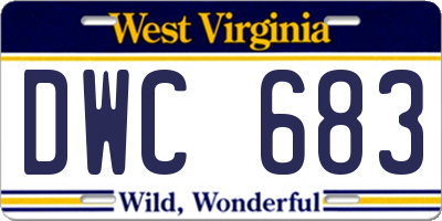 WV license plate DWC683