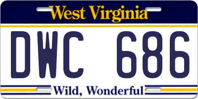 WV license plate DWC686