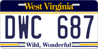 WV license plate DWC687