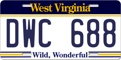 WV license plate DWC688