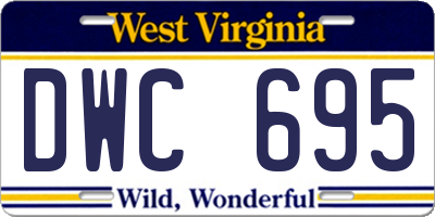 WV license plate DWC695