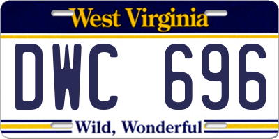 WV license plate DWC696