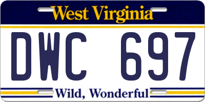 WV license plate DWC697