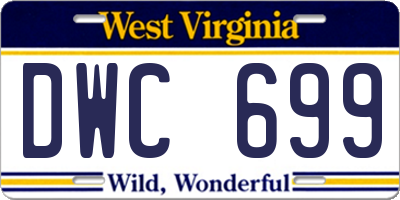 WV license plate DWC699