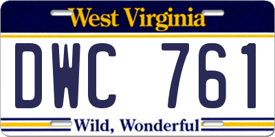 WV license plate DWC761
