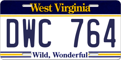 WV license plate DWC764