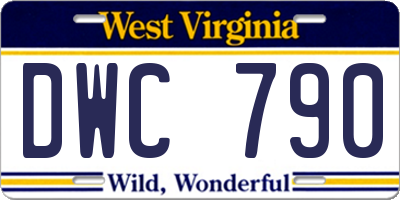 WV license plate DWC790
