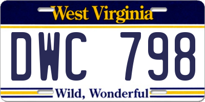 WV license plate DWC798