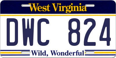 WV license plate DWC824