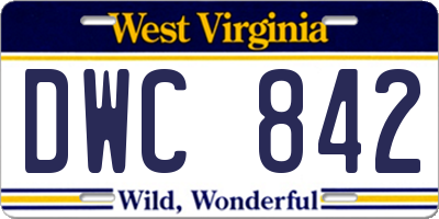 WV license plate DWC842