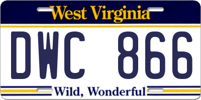 WV license plate DWC866