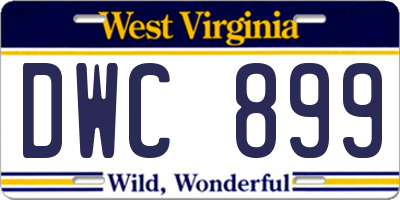 WV license plate DWC899