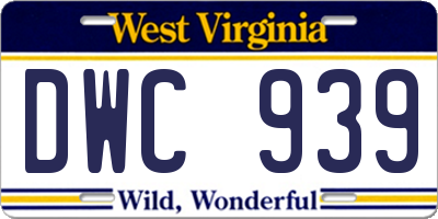 WV license plate DWC939