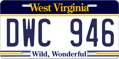 WV license plate DWC946