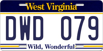 WV license plate DWD079