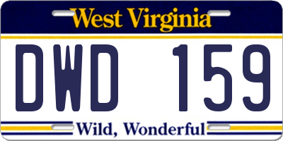 WV license plate DWD159