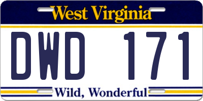 WV license plate DWD171