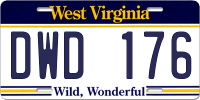 WV license plate DWD176