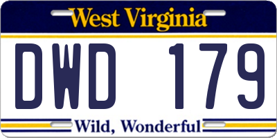 WV license plate DWD179