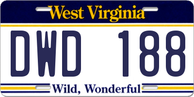 WV license plate DWD188