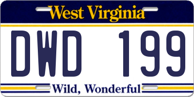 WV license plate DWD199