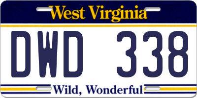 WV license plate DWD338