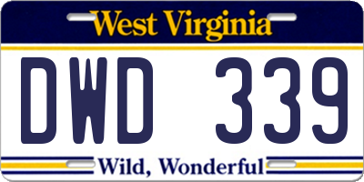 WV license plate DWD339