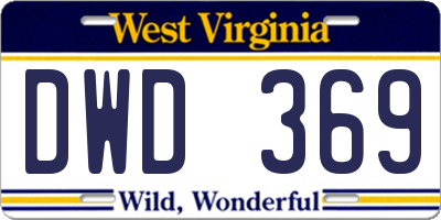 WV license plate DWD369
