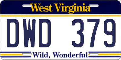 WV license plate DWD379