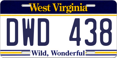 WV license plate DWD438