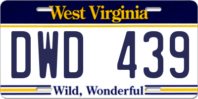WV license plate DWD439