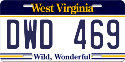 WV license plate DWD469