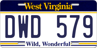 WV license plate DWD579