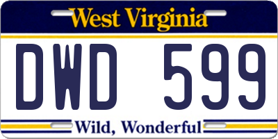 WV license plate DWD599