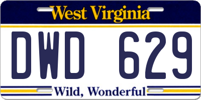 WV license plate DWD629