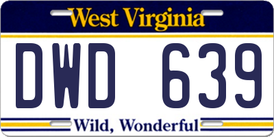 WV license plate DWD639