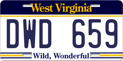 WV license plate DWD659