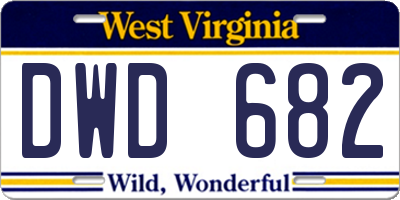 WV license plate DWD682