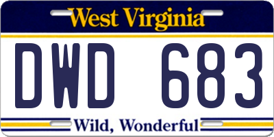 WV license plate DWD683