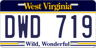 WV license plate DWD719