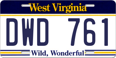 WV license plate DWD761