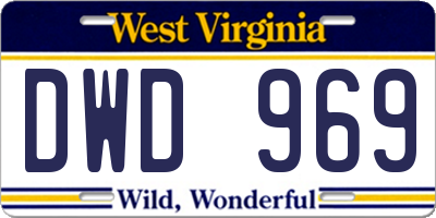 WV license plate DWD969